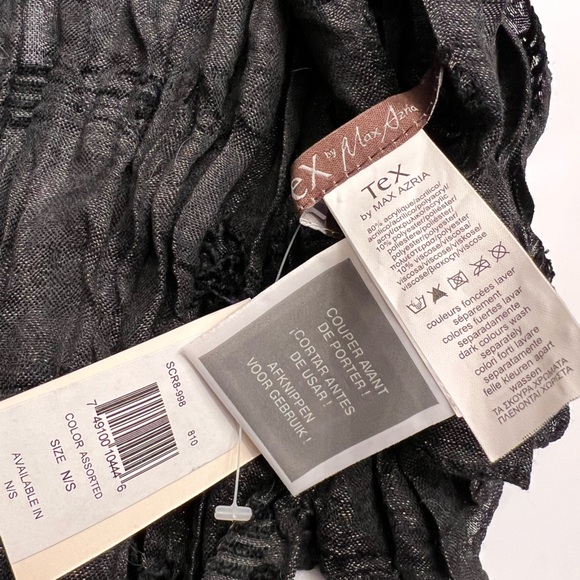 TEX by MAXAZRIA Black Scarf - Picture 4 of 4